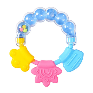 Mordedor de Silicona para Bebé con Sonajero y Libre de BPA BlueKids 