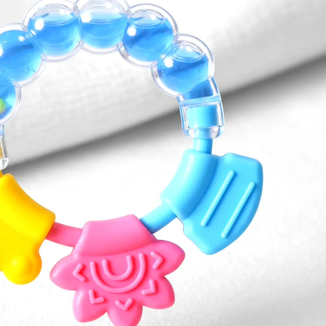 Mordedor de Silicona para Bebé con Sonajero y Libre de BPA BlueKids  4