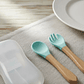 Set Cubiertos Bebé Silicona BLW con Mango de Madera y Estuche Bluekids  - Miniatura 7