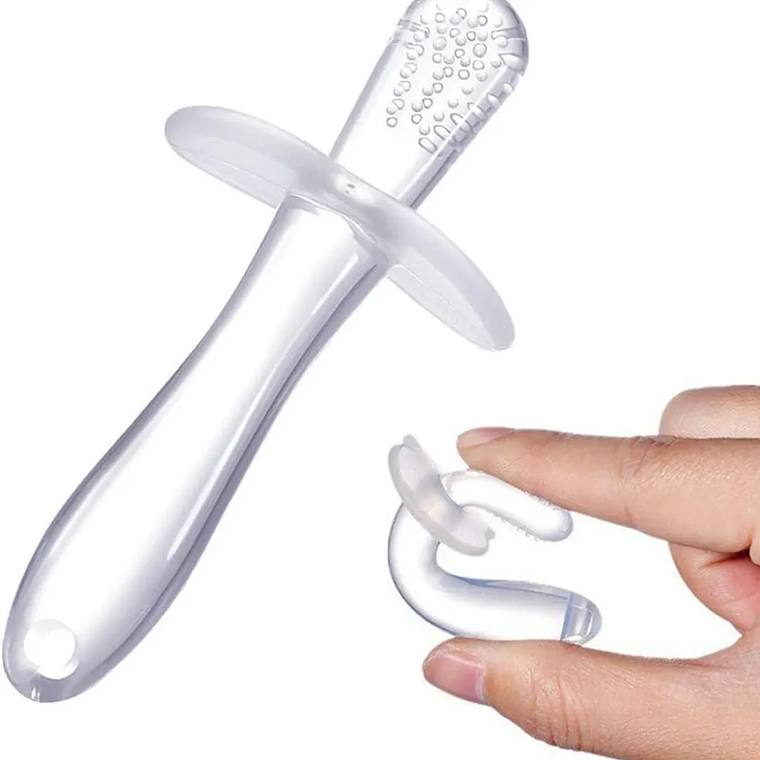 Mordedor de Silicona Masajeador de Encías con Barrera de Seguridad BlueKids  3