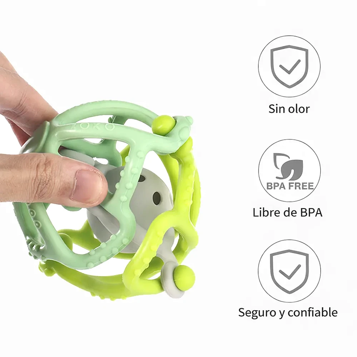 Mordedor de Silicona para Bebé con Masajeador de Encías Libre de BPA 4