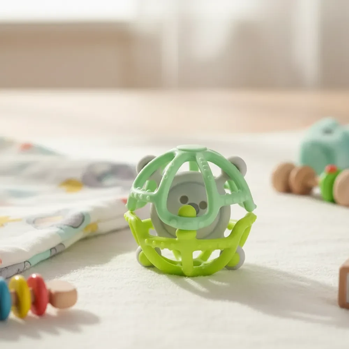 Mordedor de Silicona para Bebé con Masajeador de Encías Libre de BPA 6