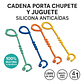 Cadena Espiral Silicona para Bebé  Porta Chupetes y Juguetes  Libre de BPA  - Miniatura 3