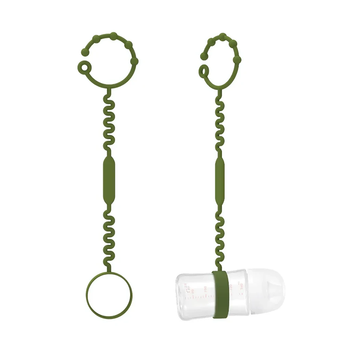 Cadena Sujetadora de Silicona para Biberón y Vasos Ajustable Libre de BPA  1