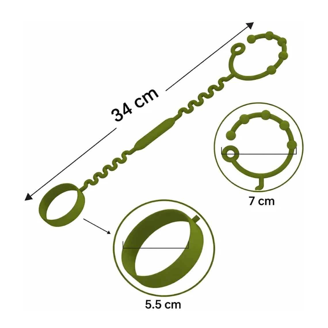 Cadena Sujetadora de Silicona para Biberón y Vasos Ajustable Libre de BPA  4