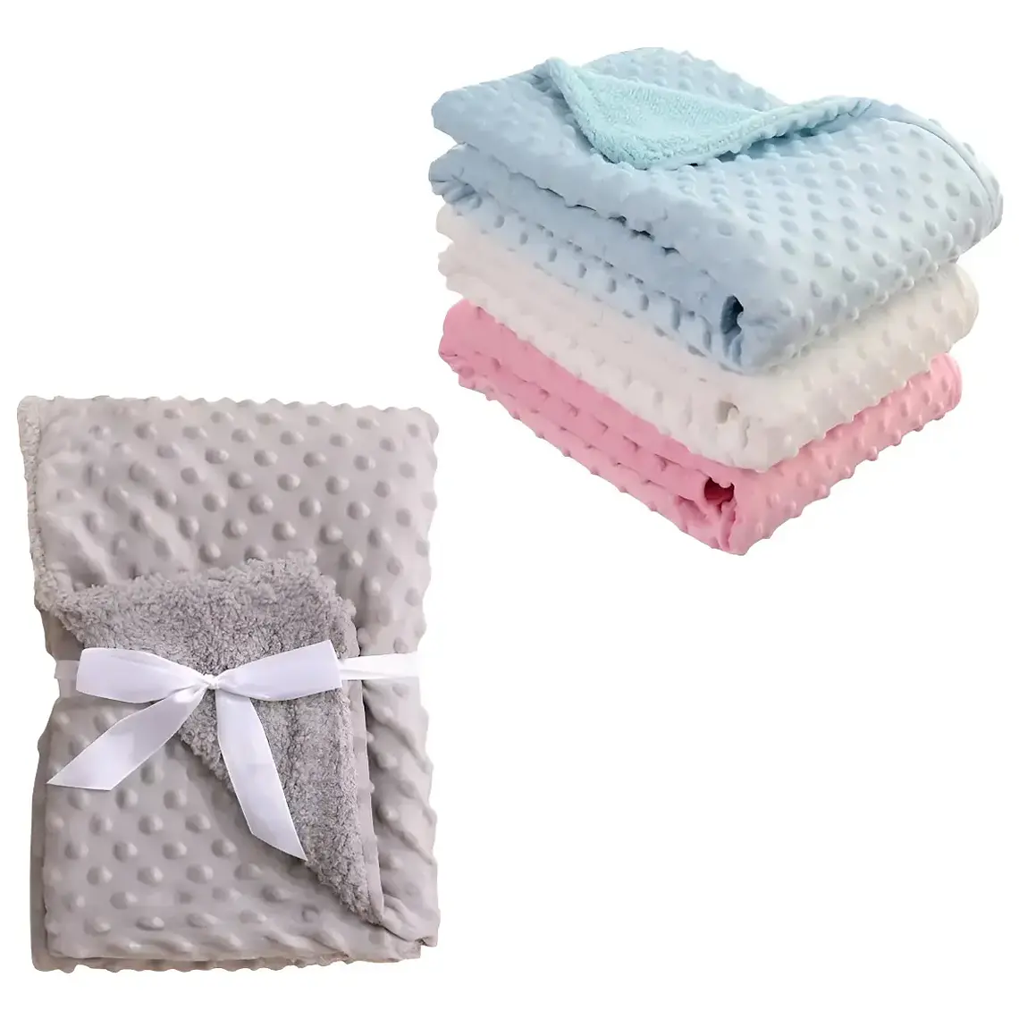 Manta Polar Reversible para Bebé 100x75 cm - Extra Suave y Confortable 5