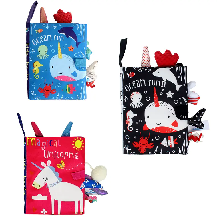 Libro Sensorial para Bebé de Tela - Juguete Didáctico Montessori 1