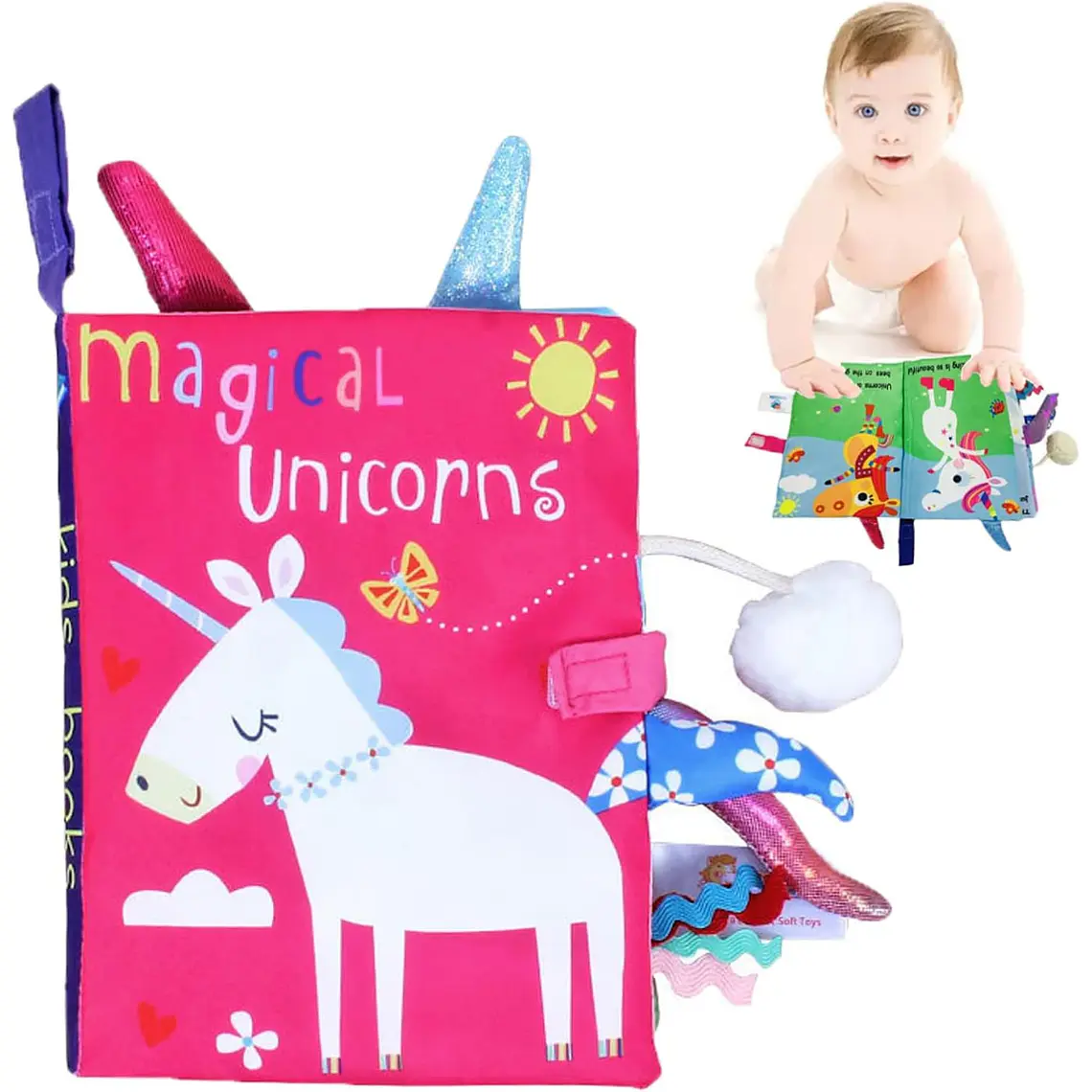 Libro Sensorial para Bebé de Tela - Juguete Didáctico Montessori 2