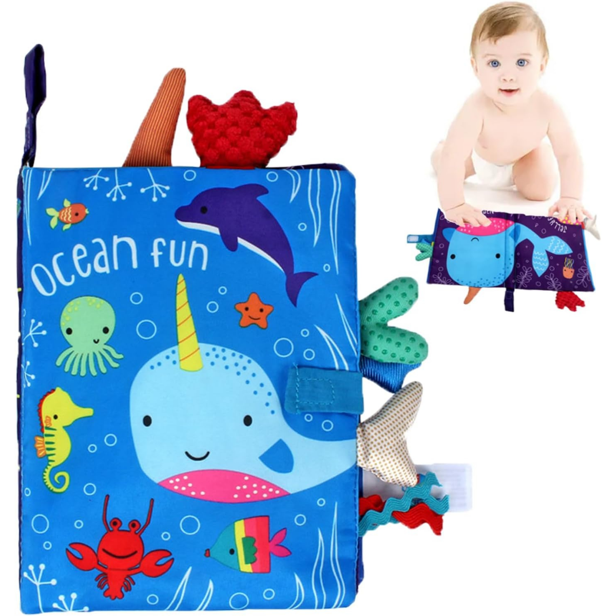 Libro Sensorial para Bebé de Tela - Juguete Didáctico Montessori 4