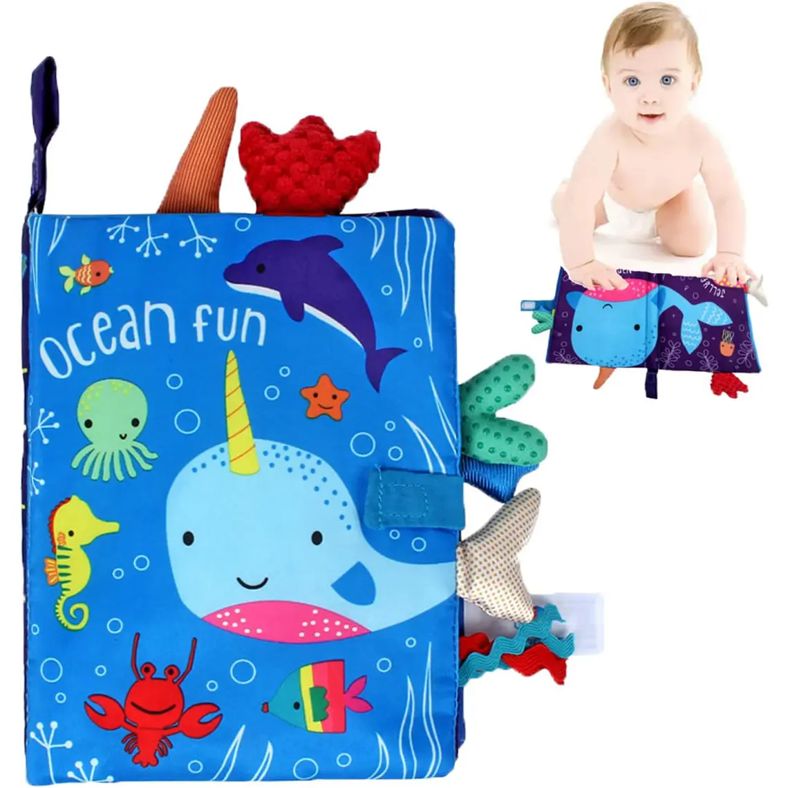 Libro Sensorial para Bebé de Tela - Juguete Didáctico Montessori 4