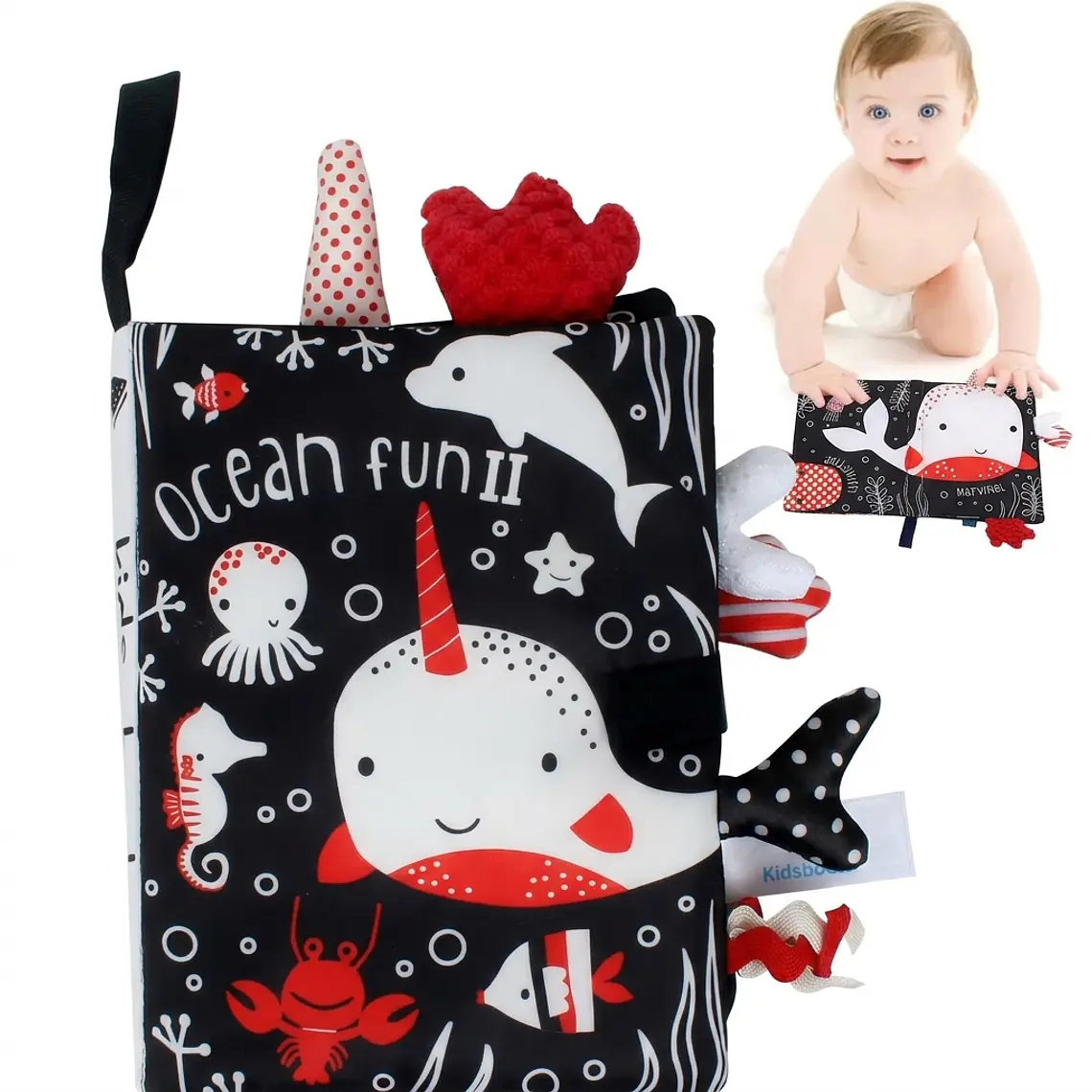 Libro Sensorial para Bebé de Tela - Juguete Didáctico Montessori 6