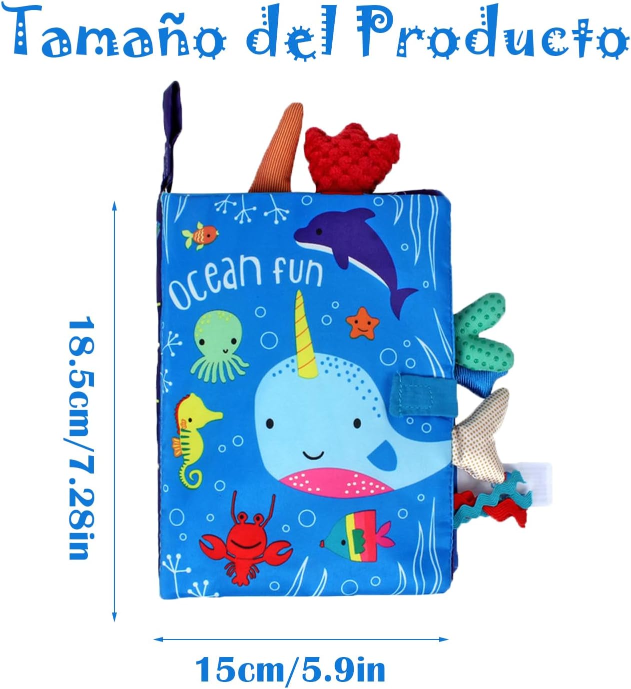 Libro Sensorial para Bebé de Tela - Juguete Didáctico Montessori 5