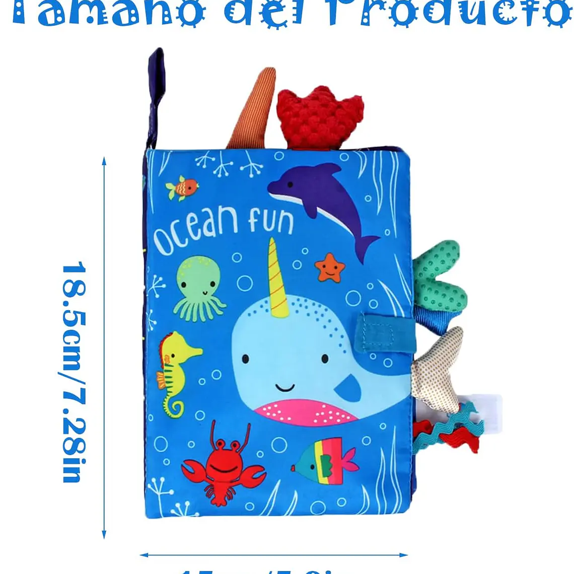 Libro Sensorial para Bebé de Tela - Juguete Didáctico Montessori 5