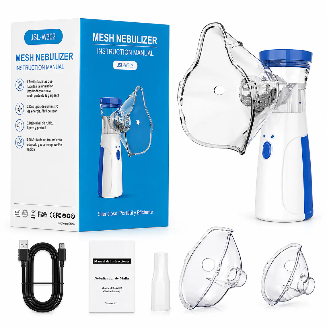 Nebulizador Portátil Inalámbrico | Silencioso y Recargable USB | Chile 1