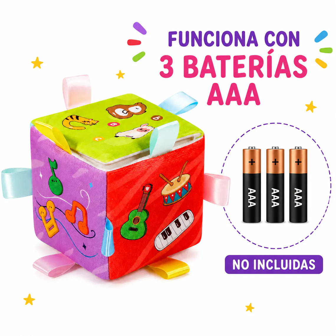 Cubo Didáctico Musical 6 en 1 para Bebés con Luces y Sonidos Montessori 6