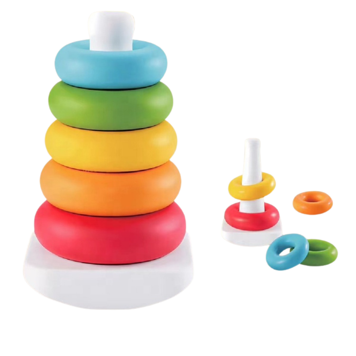 Torre de Aros Apilables Didáctica para Bebés Juguete de Estimulación Temprana 2