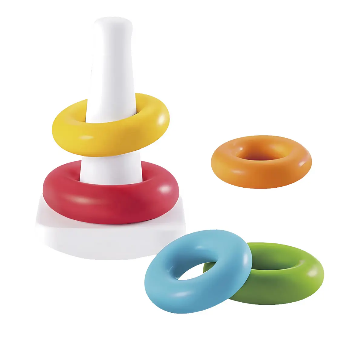 Torre de Aros Apilables Didáctica para Bebés Juguete de Estimulación Temprana 5