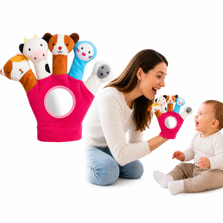 Guante Didáctico Sensorial de Animales para Estimulación de Bebés 1