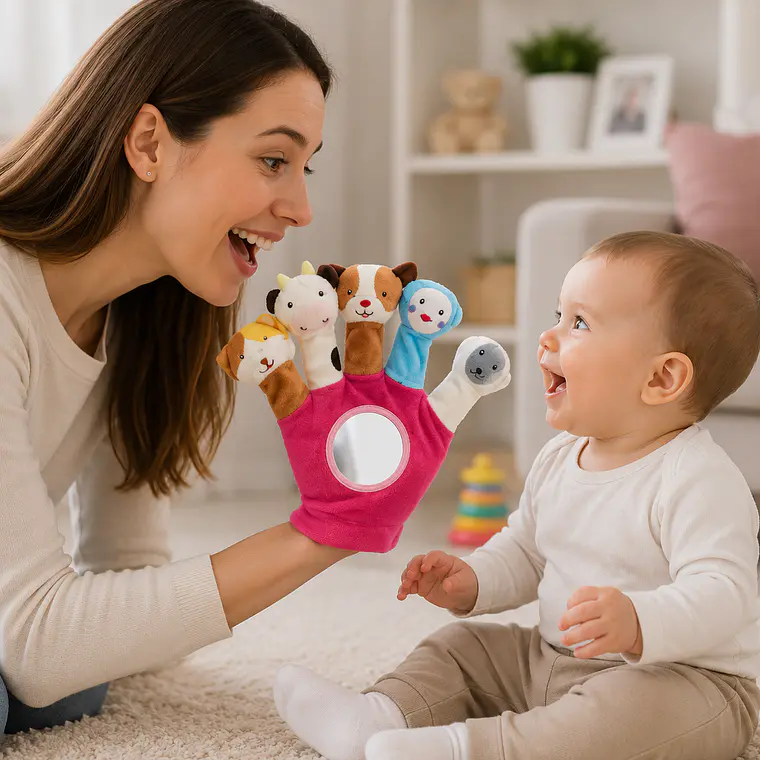 Guante Didáctico Sensorial de Animales para Estimulación de Bebés 5
