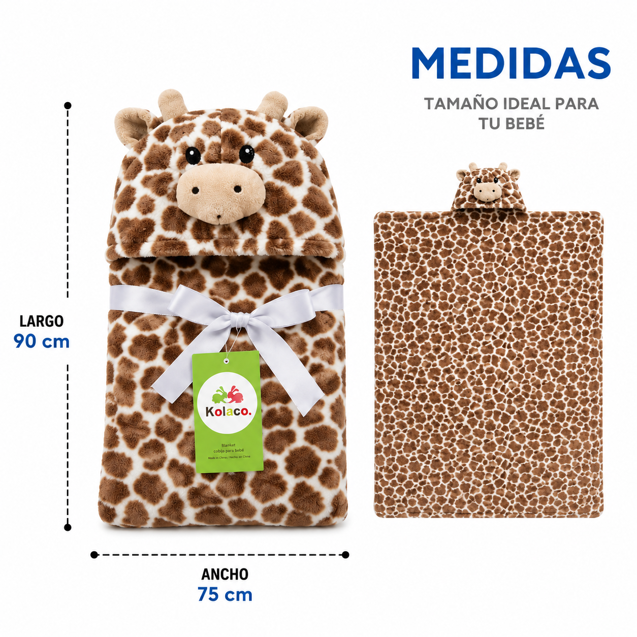 Frazada Manta para Bebé con Capucha de Animales Extra Suave 3