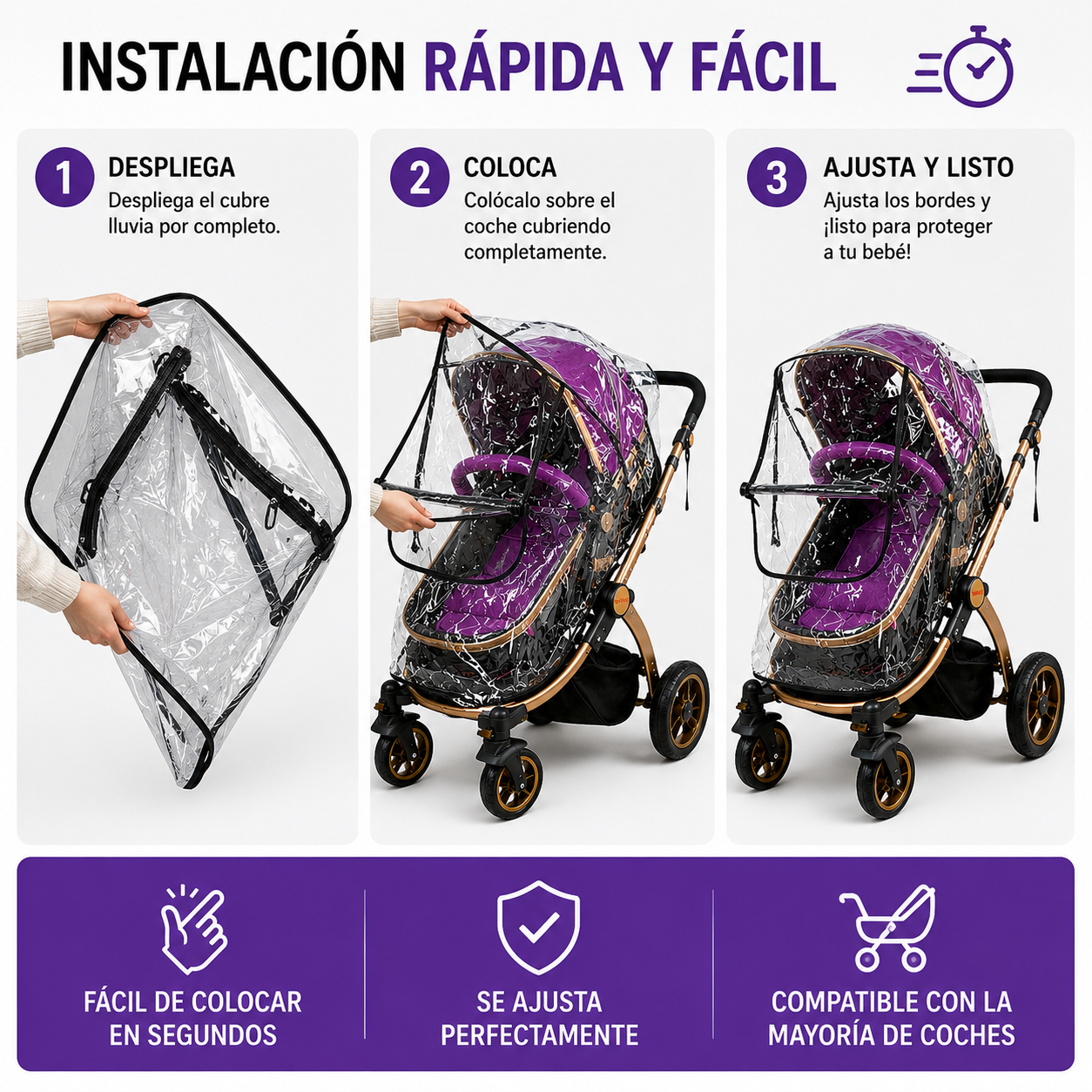 Cubre Coche Impermeable Universal con Ventanilla y Cierre 4