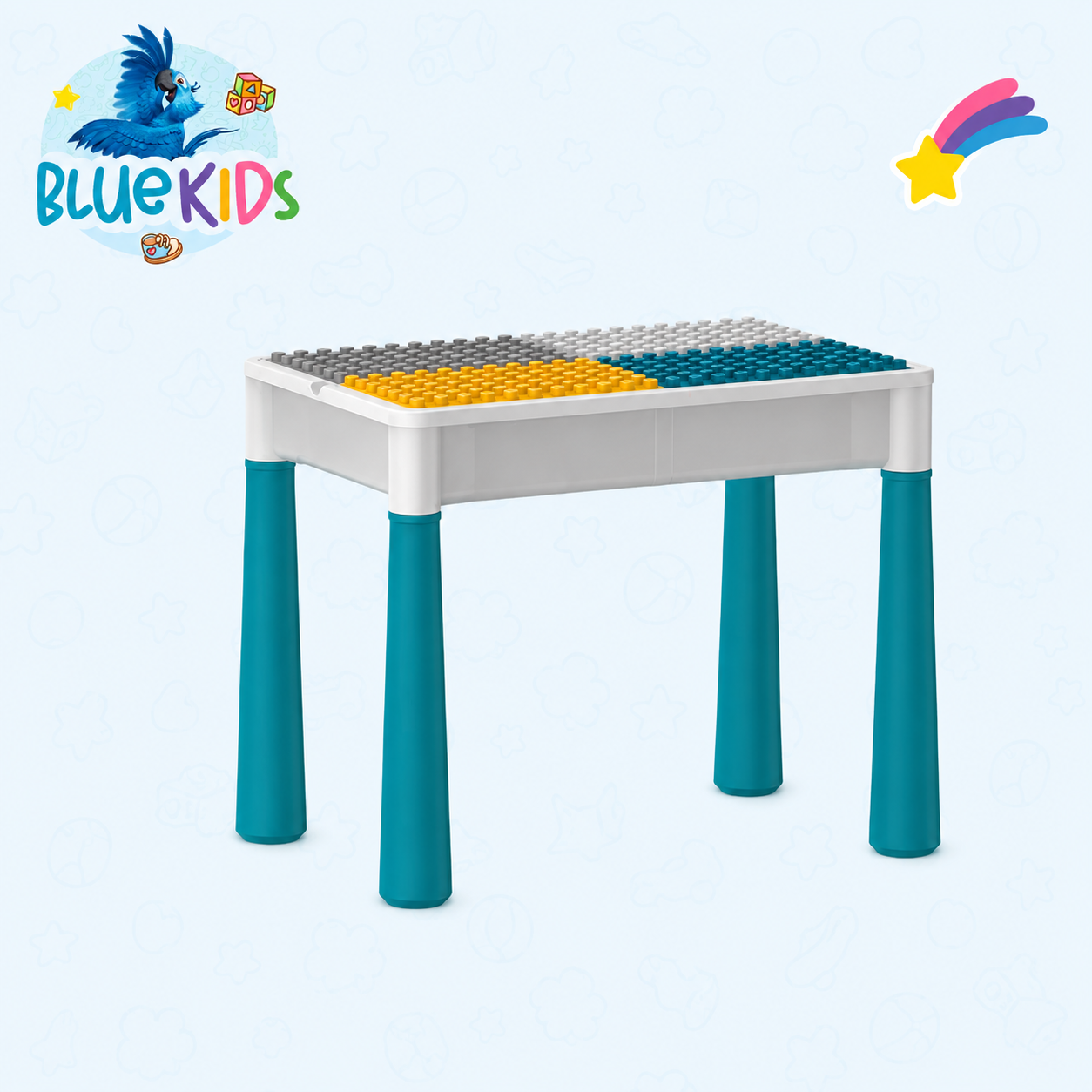 Mesa Didáctica 6 en 1 con Silla y Bloques para Niños |Bluekids 5
