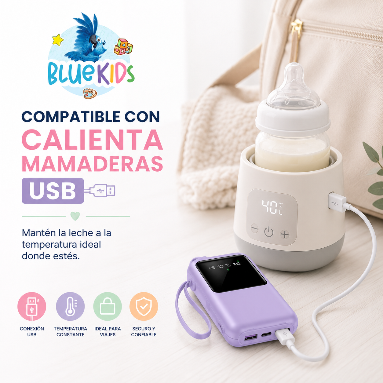Power Bank 10000mah Carga Rápida Para Extractores de leche portátiles. 4