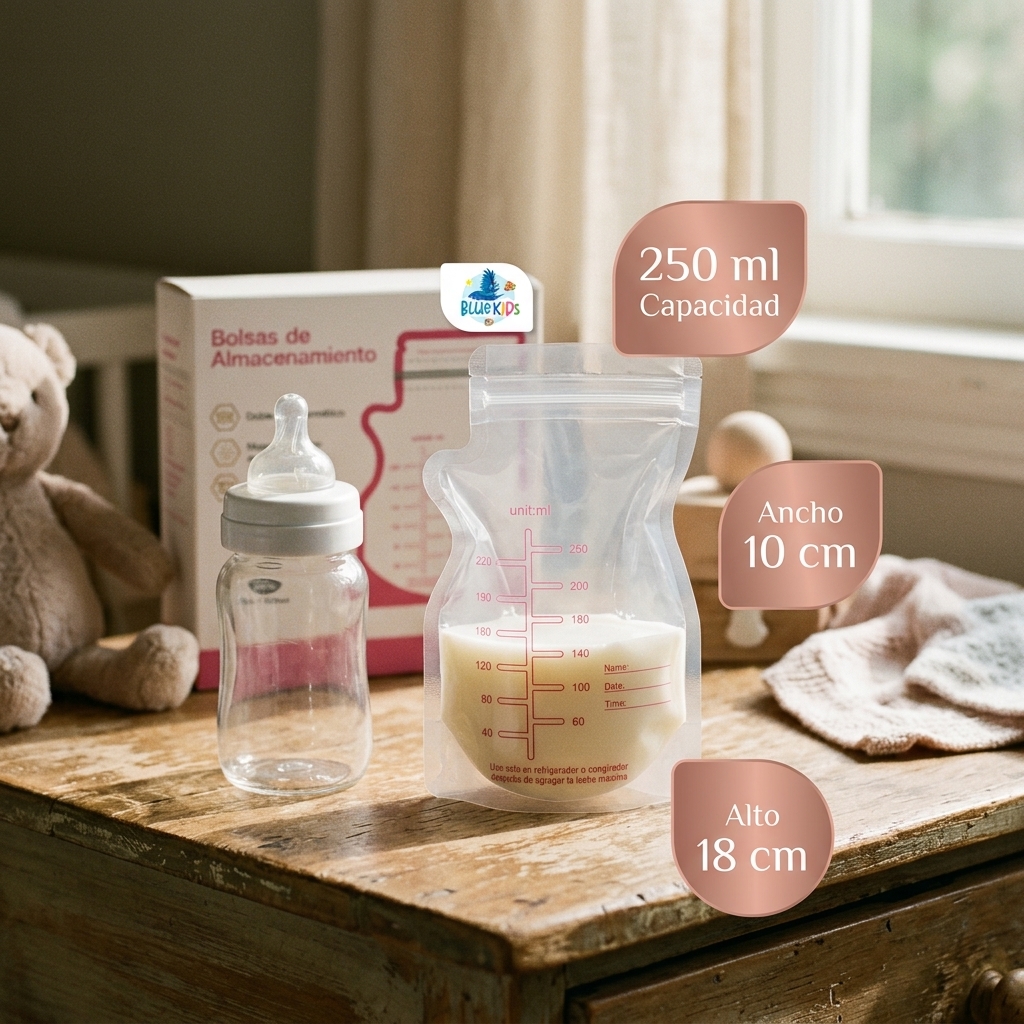 Pack 30 Bolsas Para Leche Materna 250ml Doble Cierre BPA 4