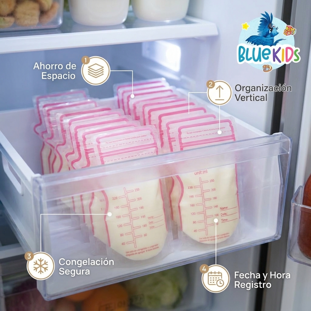 Pack 30 Bolsas Para Leche Materna 250ml Doble Cierre BPA 6