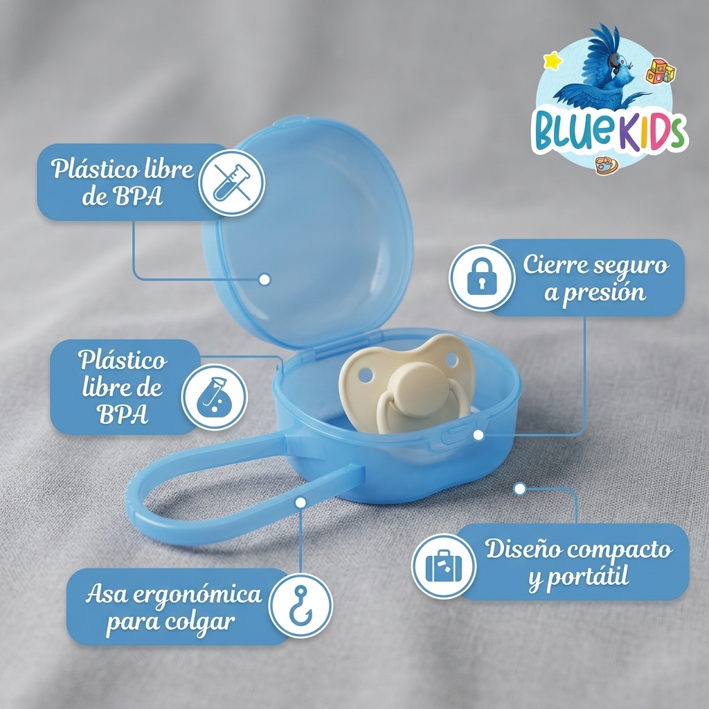 Caja Porta Chupete Bebe Estuche Protector Higienico Libre BPA 2