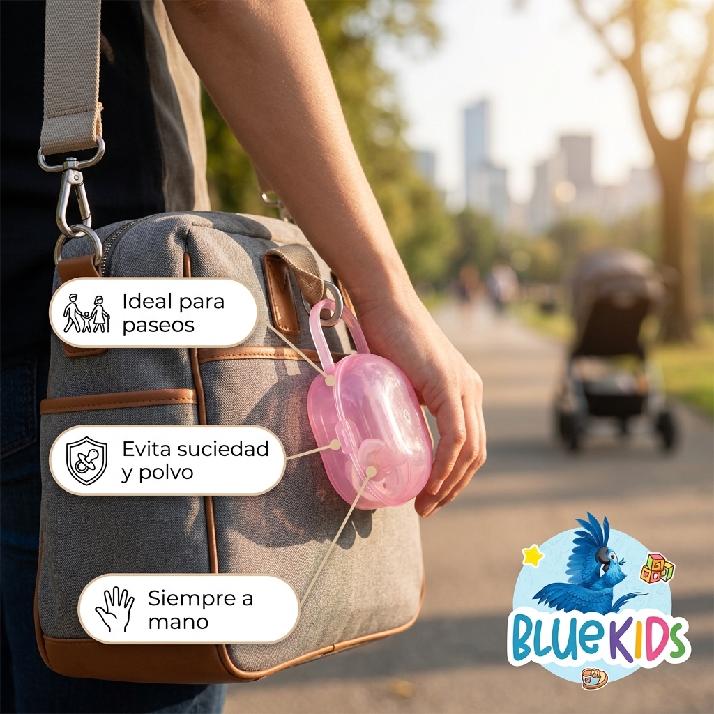 Caja Porta Chupete Bebe Estuche Protector Higienico Libre BPA 6