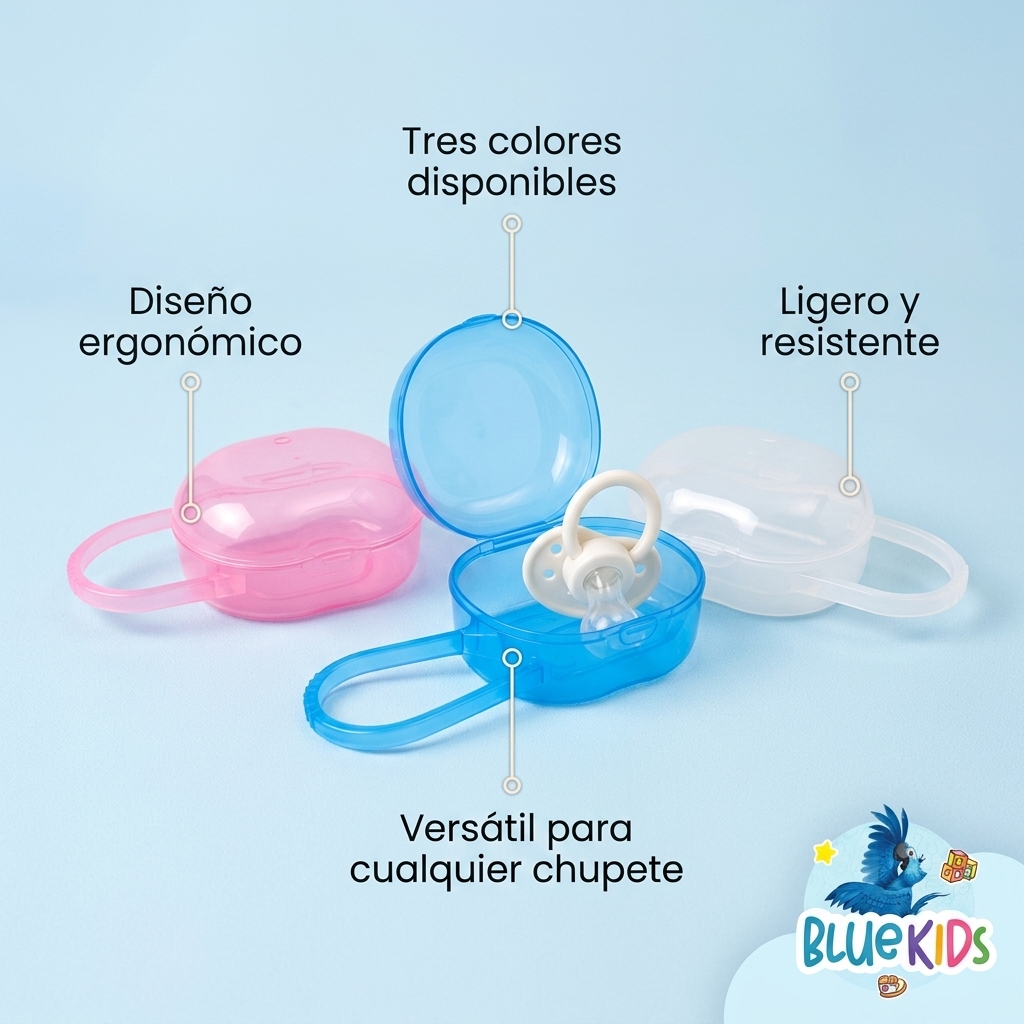 Caja Porta Chupete Bebe Estuche Protector Higienico Libre BPA 7