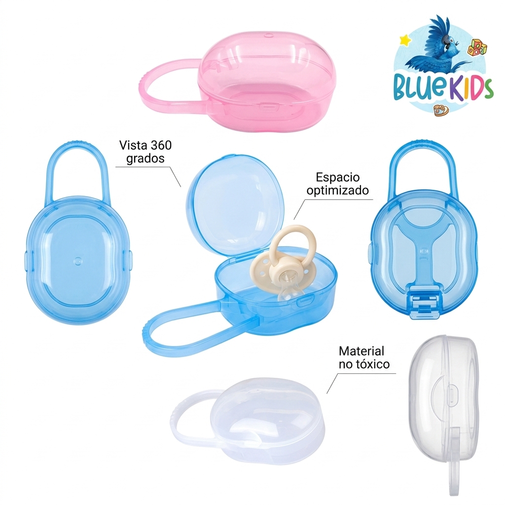 Caja Porta Chupete Bebe Estuche Protector Higienico Libre BPA 8