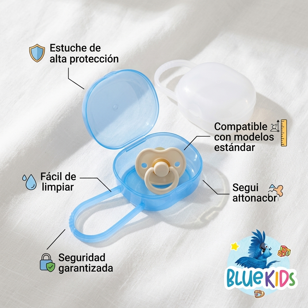 Caja Porta Chupete Bebe Estuche Protector Higienico Libre BPA 9