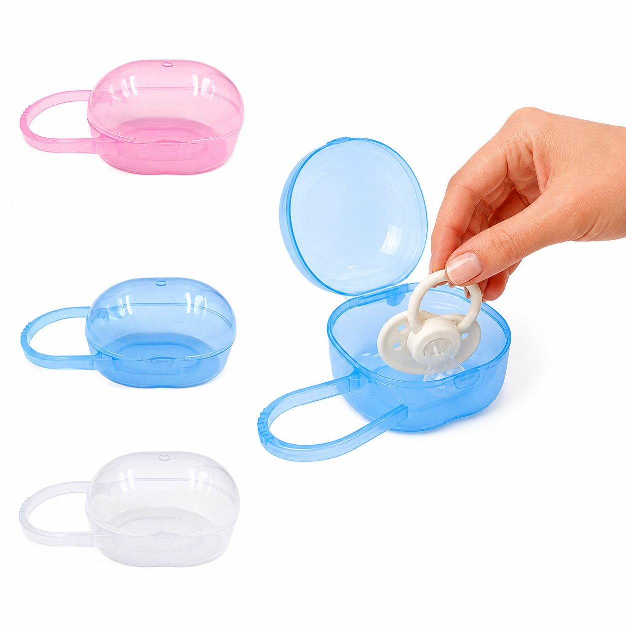 Caja Porta Chupete Bebe Estuche Protector Higienico Libre BPA 1