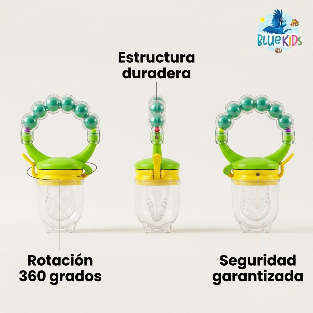 Chupete De Silicona Para Frutas Y Verdura Con Sonajero Bebes 9