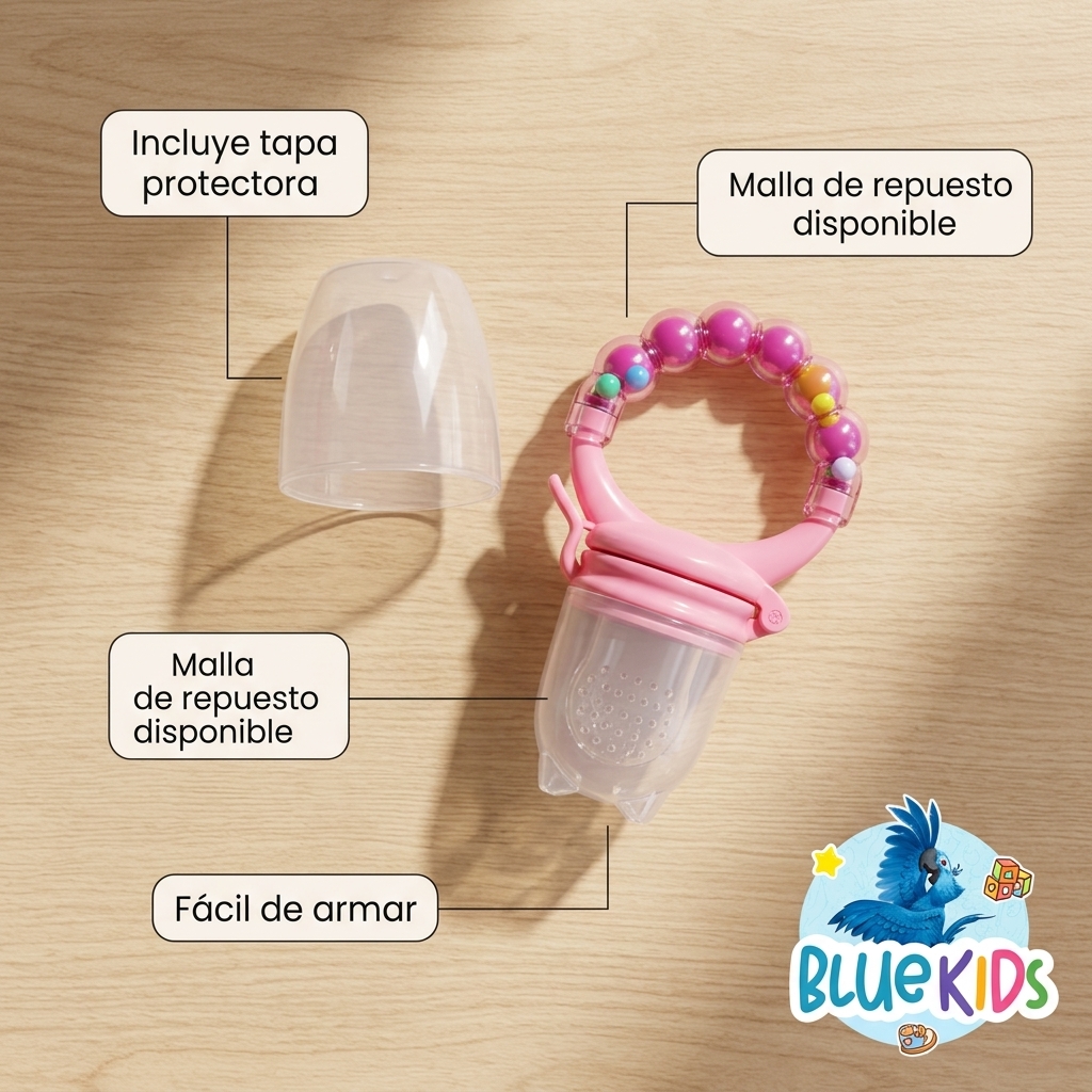 Chupete De Silicona Para Frutas Y Verdura Con Sonajero Bebes 10