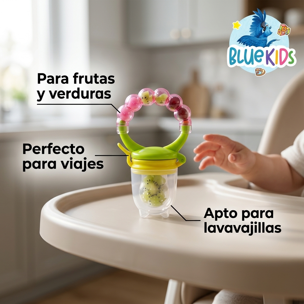 Chupete De Silicona Para Frutas Y Verdura Con Sonajero Bebes 11