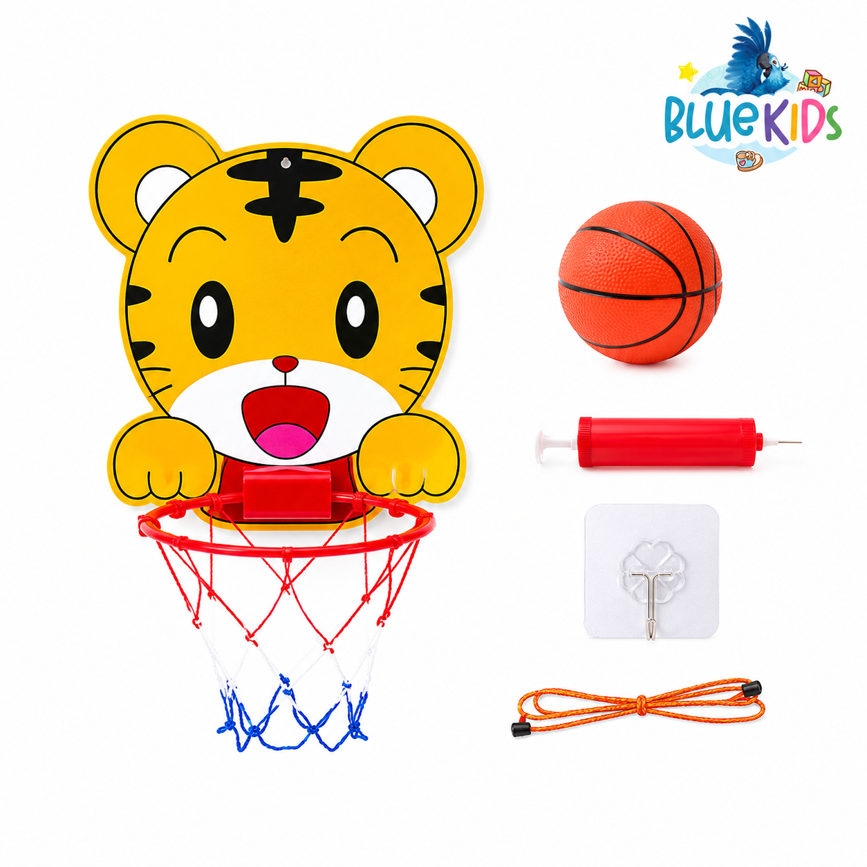 Aro De Basquet Para Niños Con Pelota Y Bomba Infantil Animales 3