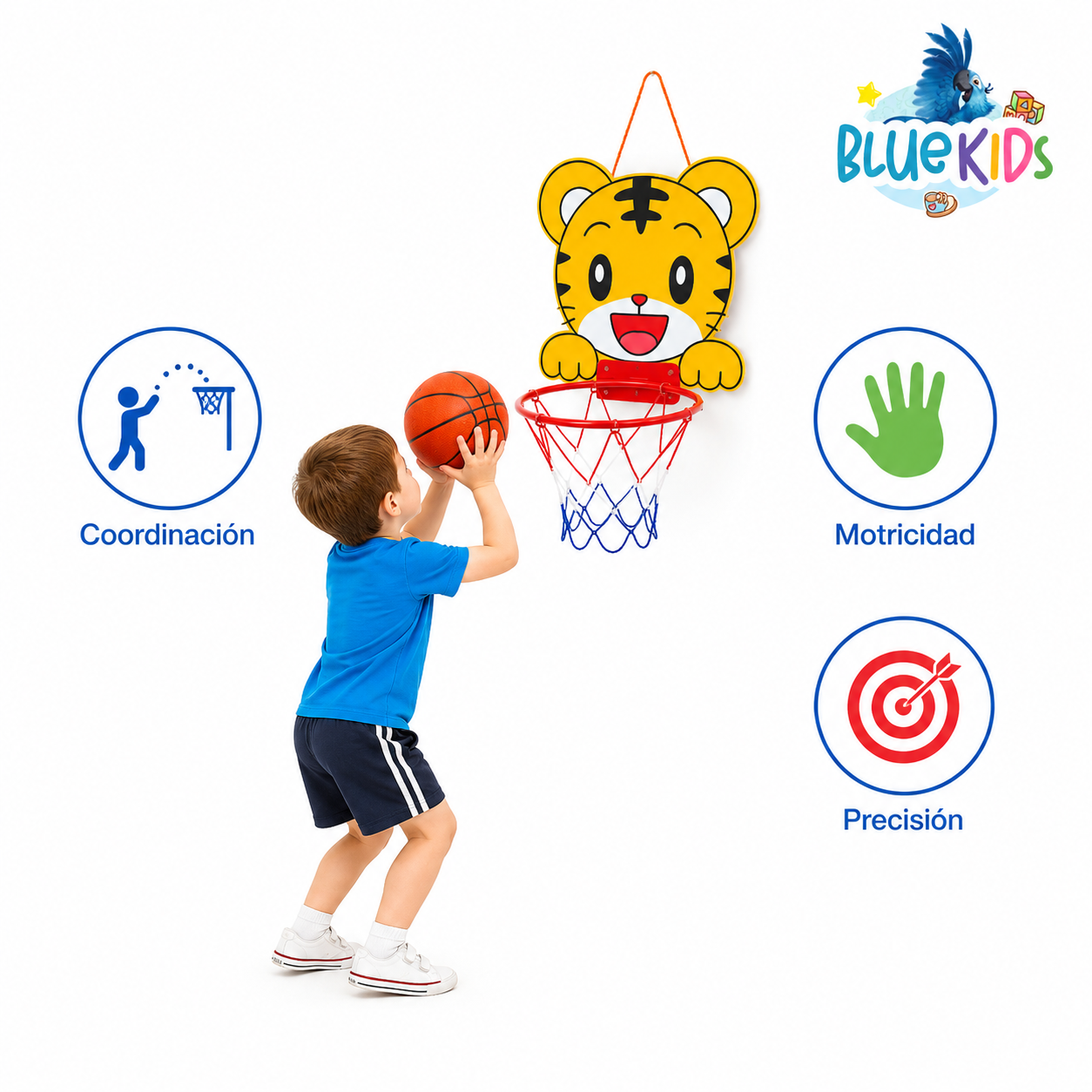 Aro De Basquet Para Niños Con Pelota Y Bomba Infantil Animales 7