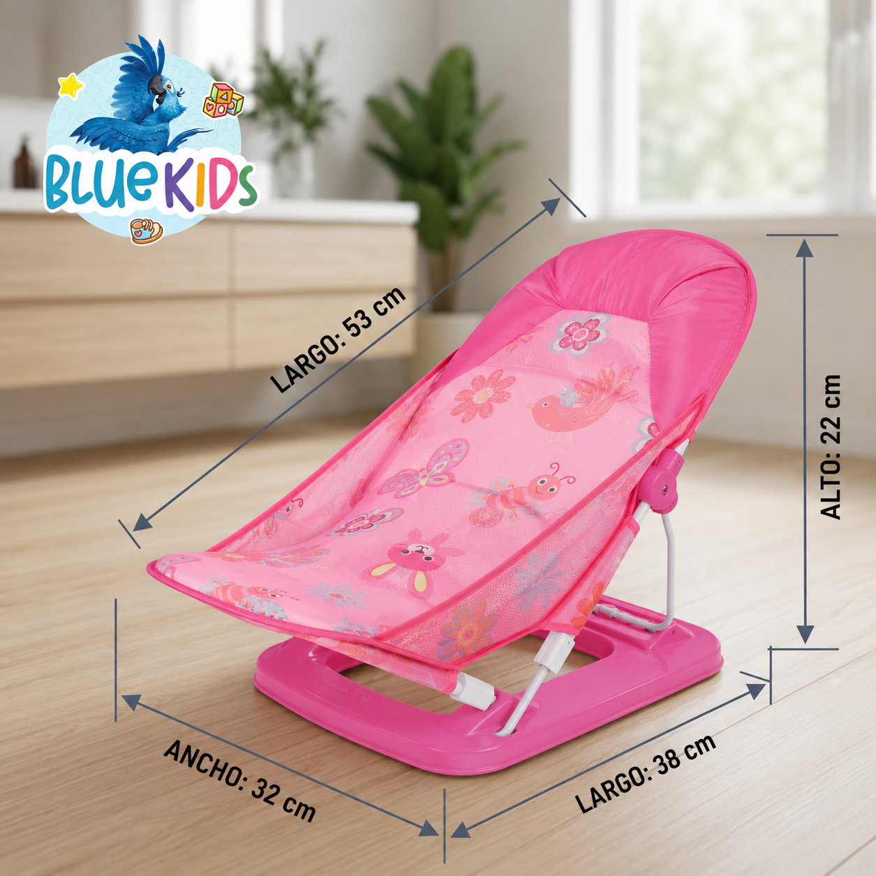 Silla Asiento Baño Bebe Plegable Reclinable Tina Antideslizante 4