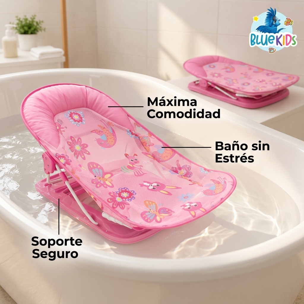 Silla Asiento Baño Bebe Plegable Reclinable Tina Antideslizante 6