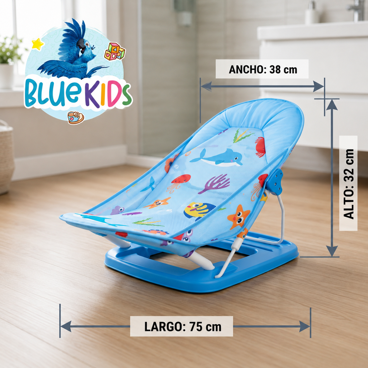Silla Asiento Baño Bebe Plegable Reclinable Tina Antideslizante 14