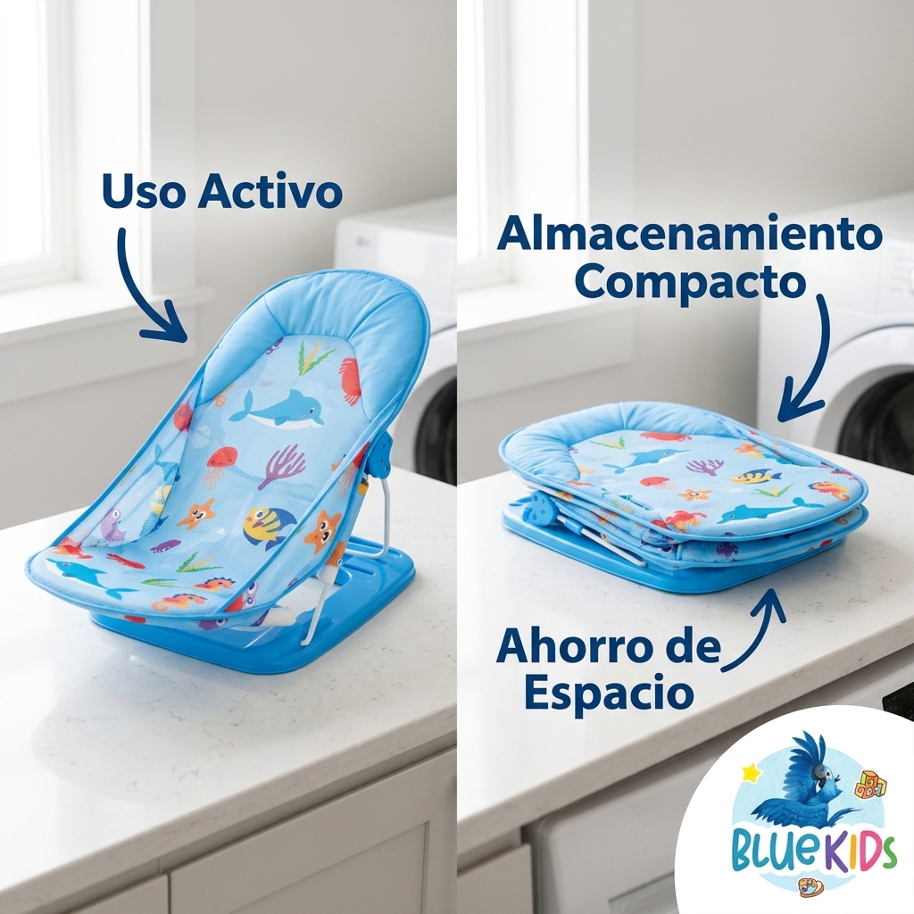 Silla Asiento Baño Bebe Plegable Reclinable Tina Antideslizante 17
