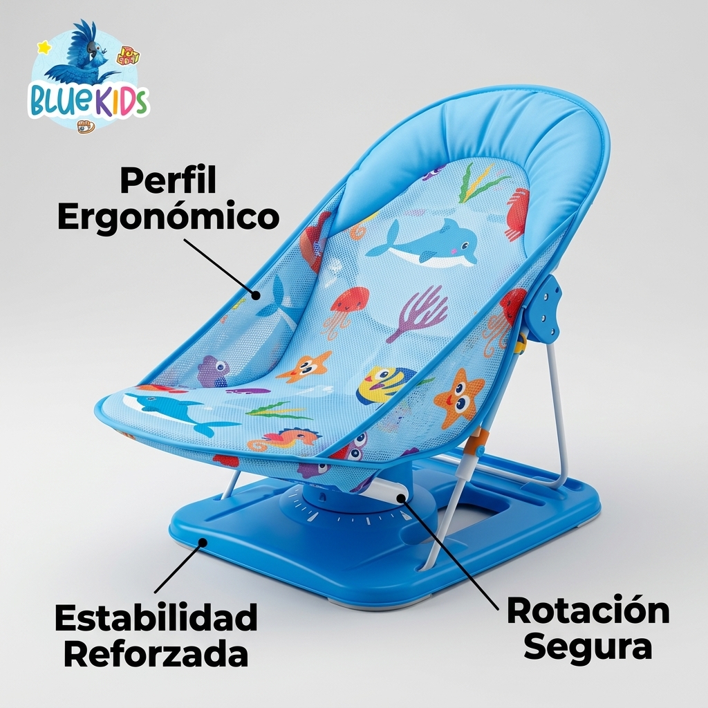 Silla Asiento Baño Bebe Plegable Reclinable Tina Antideslizante 18