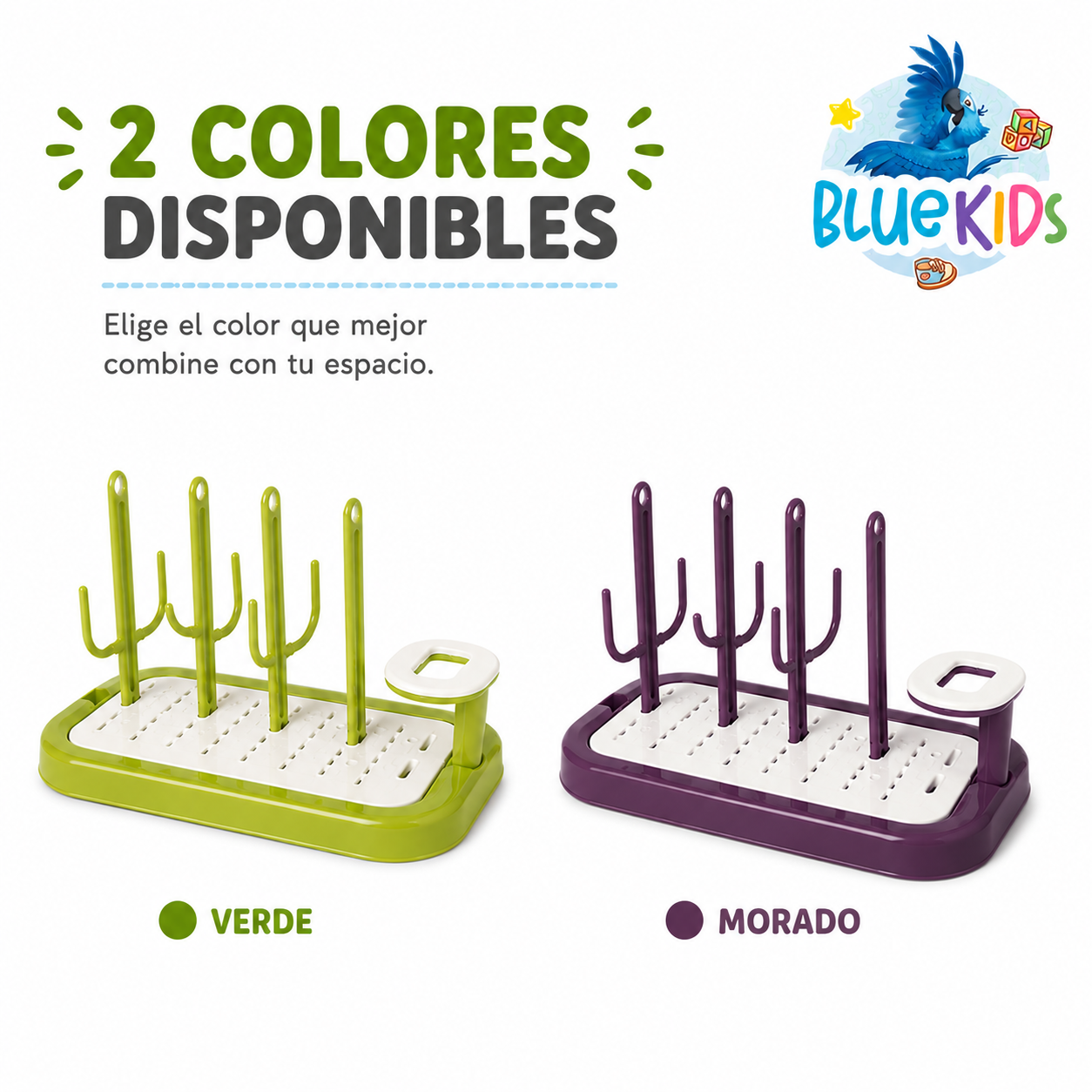 Escurridor de Mamaderas y Biberones Desmontable con Bandeja de Drenaje|Organizador para Accesorios de Bebé 9