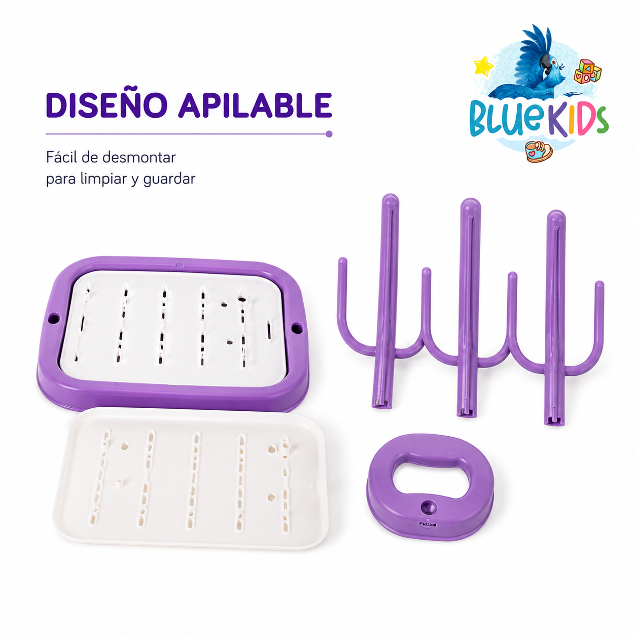 Escurridor de Mamaderas y Biberones Desmontable con Bandeja de Drenaje|Organizador para Accesorios de Bebé 13