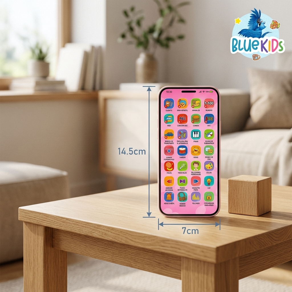 Telefono Didactico Infantil Interactivo 28 Botones Luz Sonido Musica USB 5