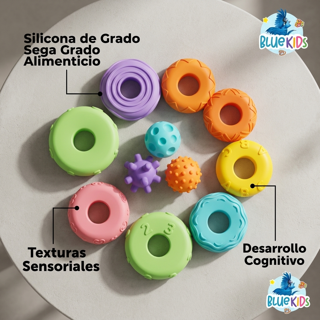 Juguete Apilable Silicona Montessori Bebe Dinosaurio 2