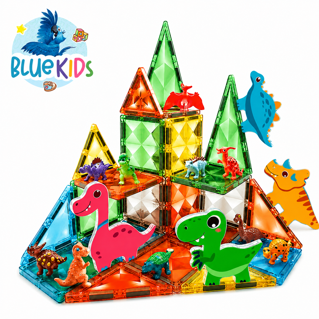 Bloques Magnéticos Dinosaurio 32 Piezas Construcción 3D  2
